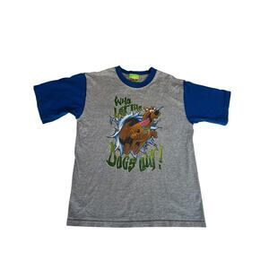 Scooby-Doo Vintage Y2K Kids Boy T-shirt Grey/Blue Size 12/14